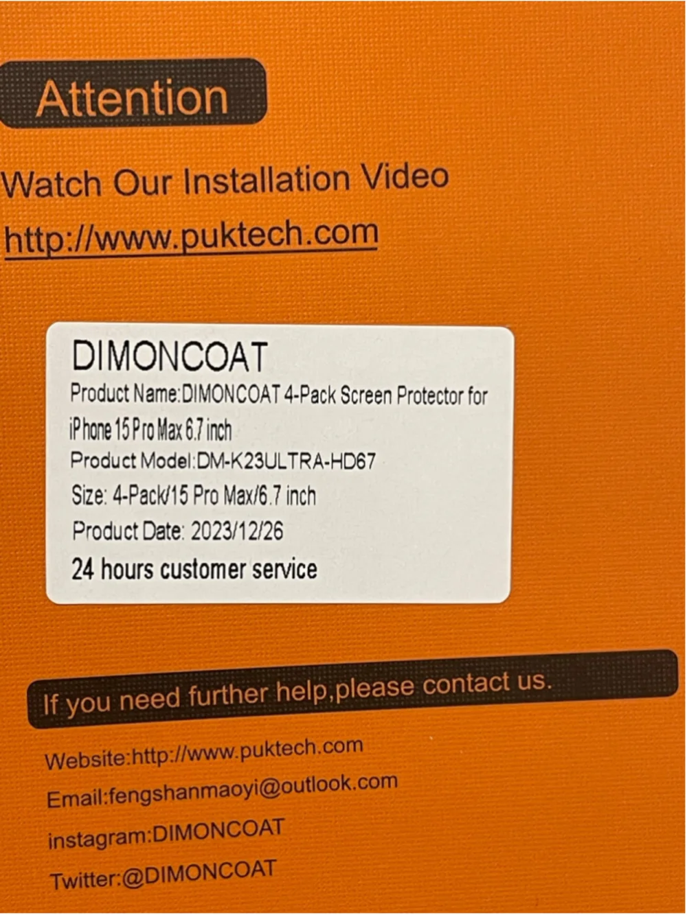 DIMONCOAT Screen Protector Kit for iPhone 15 Pro Max 6.7 inch Auto Alignment Kit